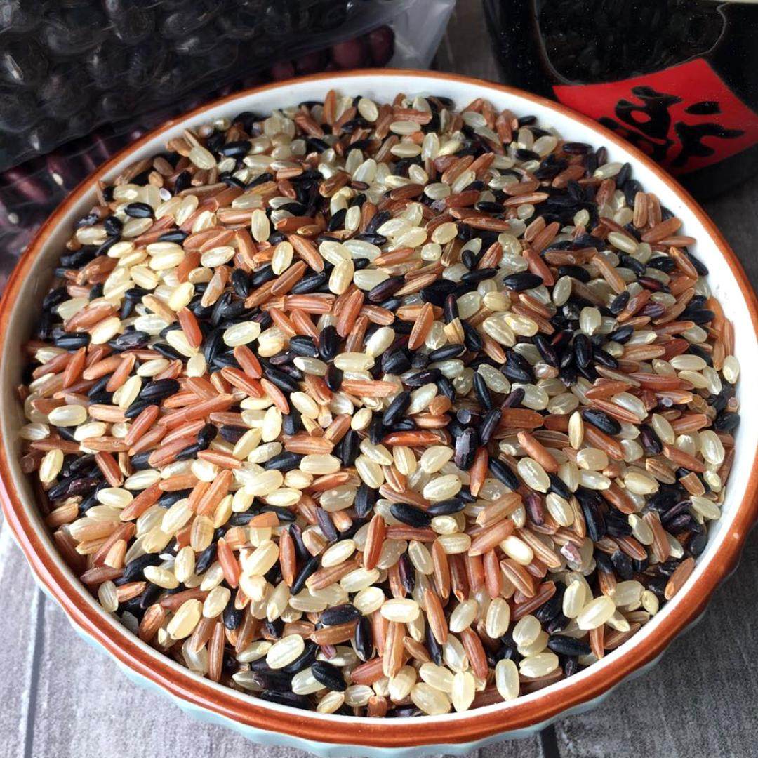 2500g5斤三色糙米饭健身低脂粗粮米五谷杂粮东北新慥米全麦新糙米