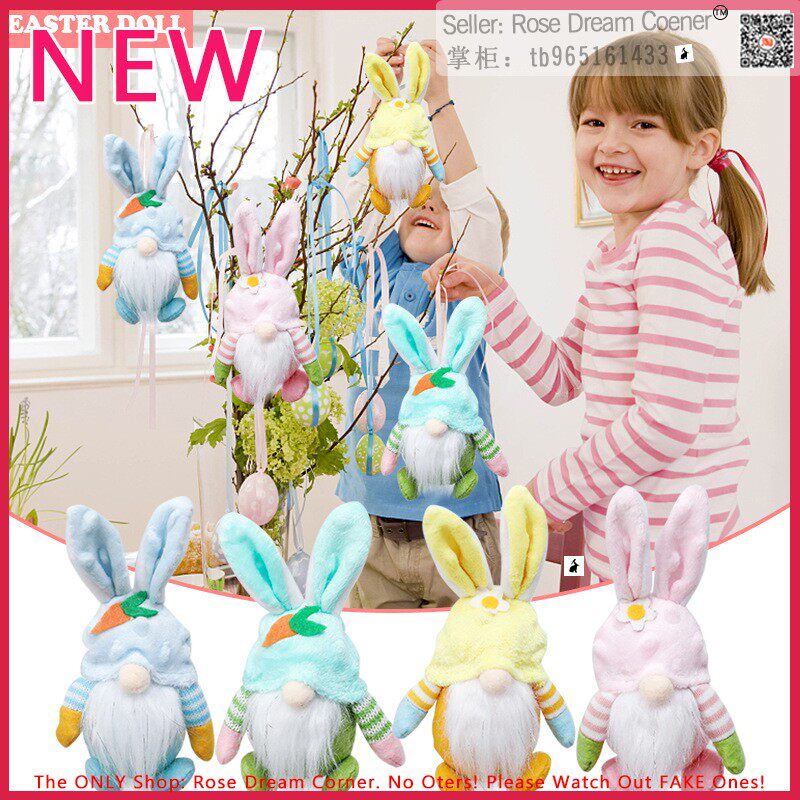 easter bunny pendant gnomes rabbit plush toys kids gift doll