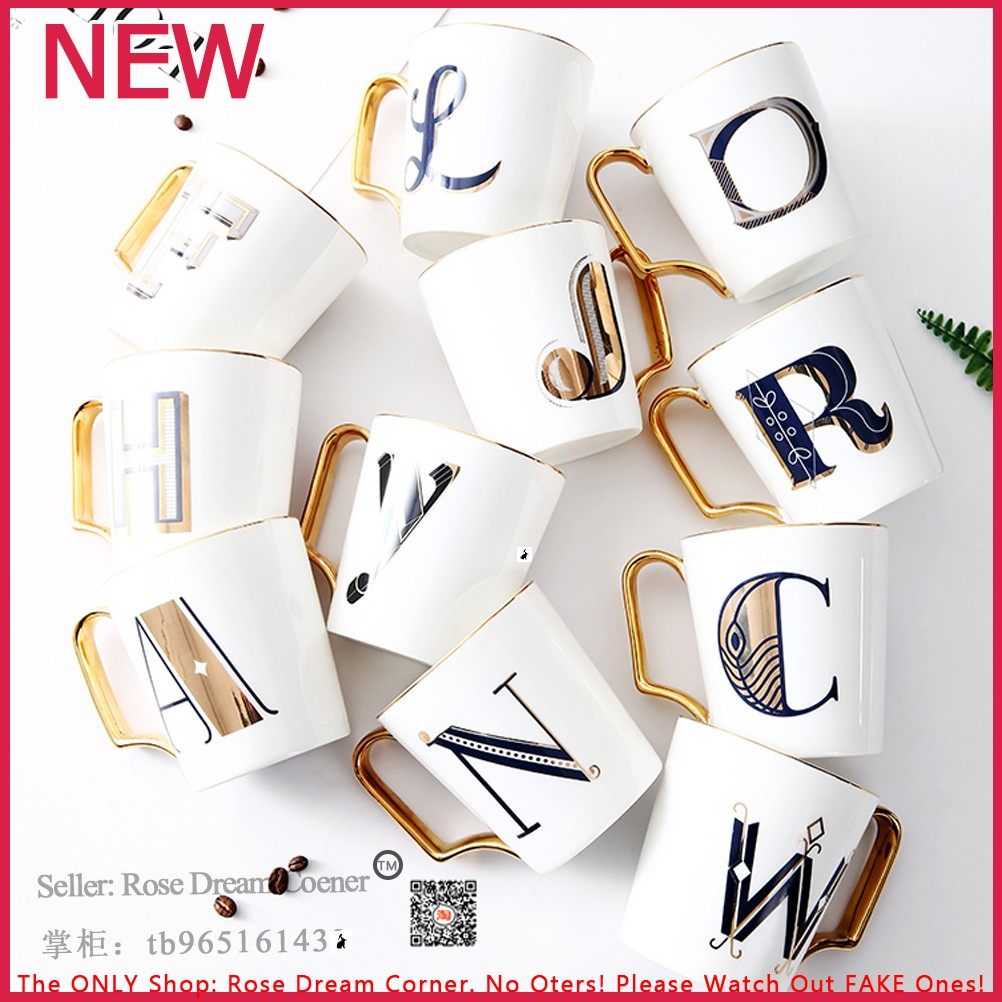 ceramic coffee mug letter tea cup birthday new year gift ins