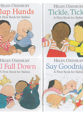 现货 英文原版 All Fall Down/Say Goodnight/Tickle, Tickle/Clap Hands 4册 纸板书 Helen Oxenbury 撕不烂早教启蒙
