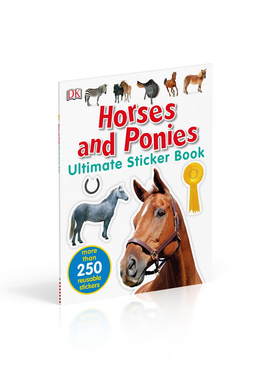 现货 进口英文原版 Horses and Ponies Ultimate Sticker Book 马和小马终极贴纸书 亲子共读科普书 儿童益智游戏书