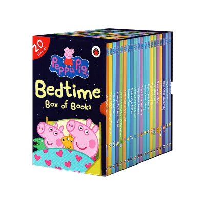 英文原版进口 小猪佩奇睡前故事20册套装 Peppa pig Bedtime Box of Books 粉红猪小妹Read It Yourself Ladybird儿童英语阅读绘本