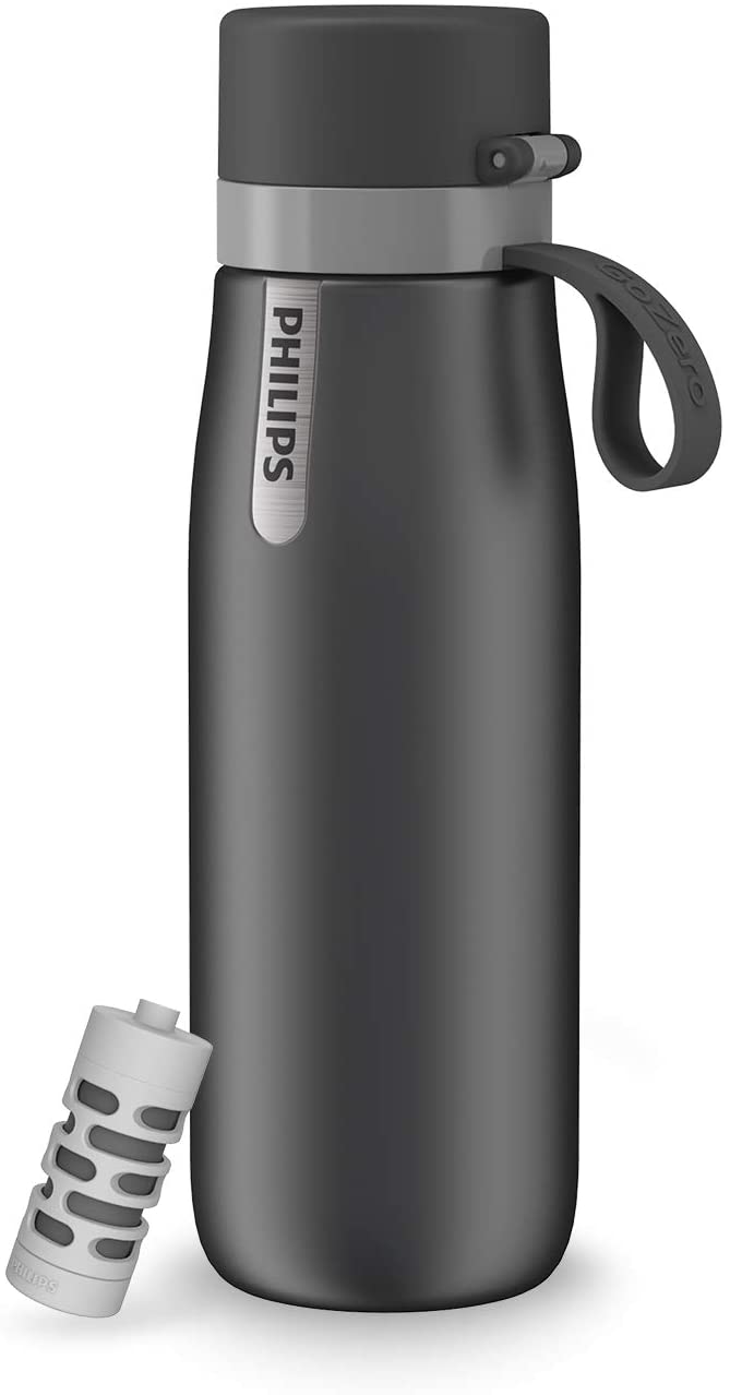 美国代购Philips Water GoZero Water Bottle不锈钢保温壶净水壶