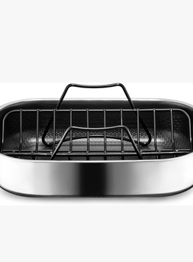 美国代购HexClad Hybrid Nonstick Roasting Pan 不锈钢不粘烤盘