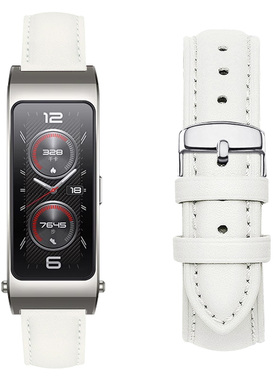 适配华为手环B7真皮表带B6表带B5替换带B3B2手环手表商务版运动版b7白色皮带b6b5真皮手表带男女针扣牛皮表带