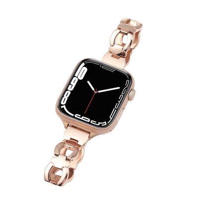 妙百年适配苹果细款手表钢带女