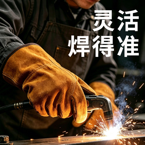 丁晴防烫电焊手套双层牛皮耐高温