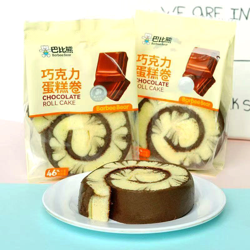 3月】巴比熊巧克力卷蛋糕4斤整箱营养早餐面包零食糕点心小零食