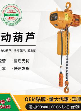 工厂直发川崎牌环链电动葫芦KKBB型10吨 3米 链条电动葫芦工程起