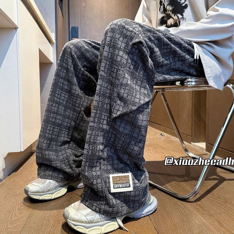 短反慵懒格子宽松bf灯芯绒风子