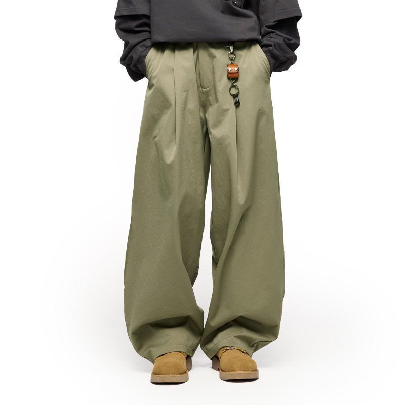 弹力男褶Boxy秋季Fit捷展日系