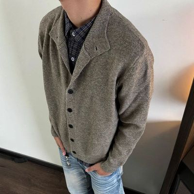 短反男款毛衣冬季针织衫复古美式