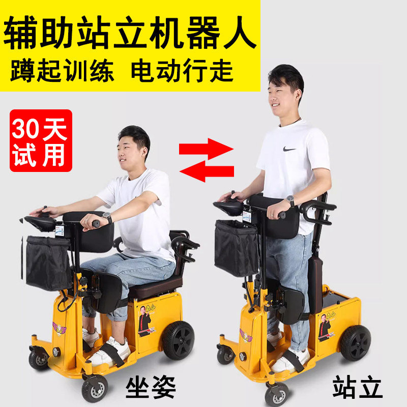 泰合电动轮椅车辅助站立老年人残疾人代步车四轮康复训练助行器车图片