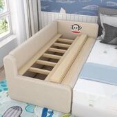 实木儿童床带护栏男孩女孩公主床单人小床加宽床边拼接大床婴儿床