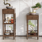 新中式 玄关台禅意门厅玄关供桌现代简约客厅条案端景台玄关柜窄款