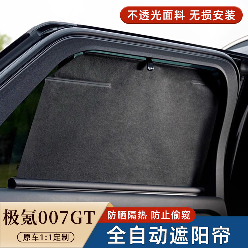 【自动伸缩不透光遮阳帘】防晒图片