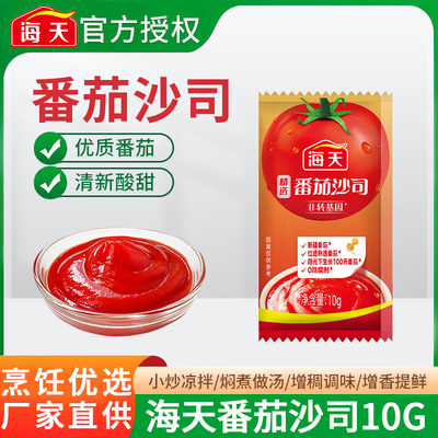 海天精选番茄沙司10g袋装便携式整箱家用商用蘸薯条汉堡意面