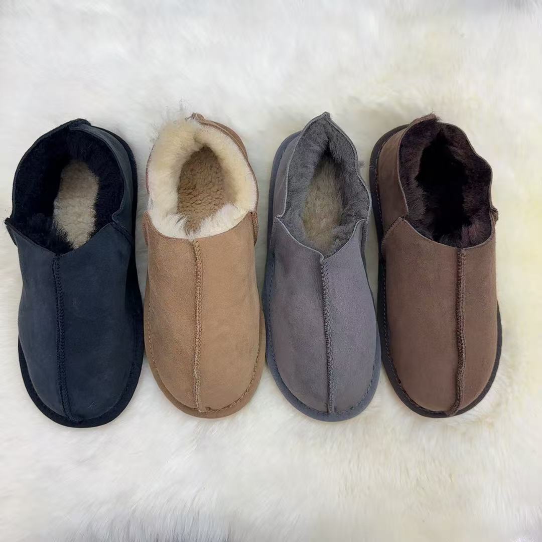2025羊毛皮毛一体包头拖鞋