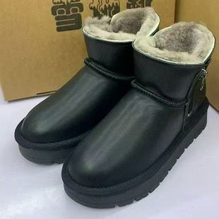羊毛皮毛一体雪地靴加厚真牛皮防水防滑雪地靴