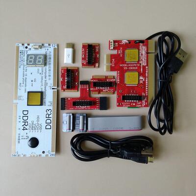 电脑主机板诊断卡 支持USB的debug测试卡 CPU记忆体显卡检测工具