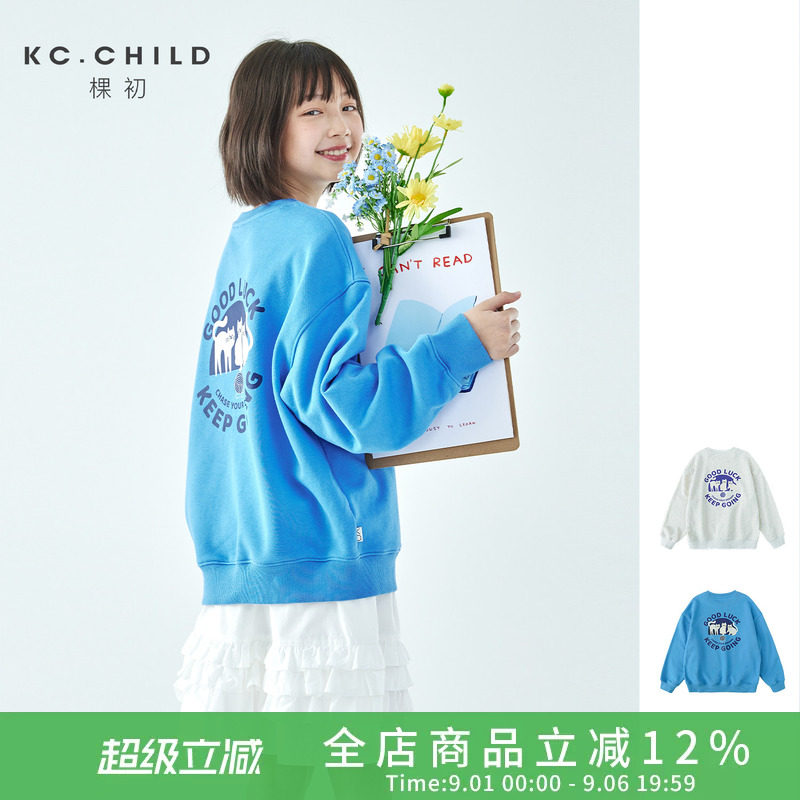 棵初小猫印花休闲上衣图片