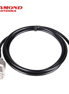 2D1SR 日本钻石馈线卡边线超细馈线对讲机用 转接线 全长1米