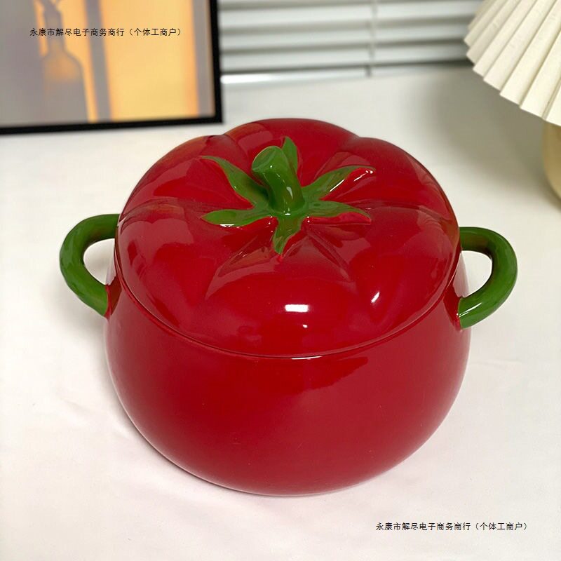 新款大汤碗面碗水煮鱼酸菜鱼大盆 双耳汤碗陶瓷碗带盖炖盅家用