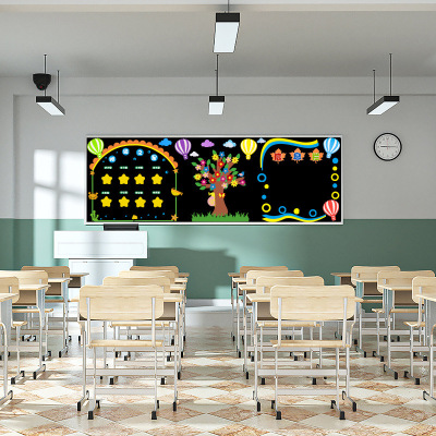 黑板报装饰墙贴通用小学日常班级文化主题墙幼儿园教室布置材料画