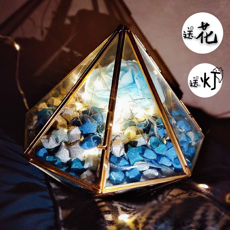 星星玻璃瓶心形罐子瓶大容量超大号透明diy手工成品礼物