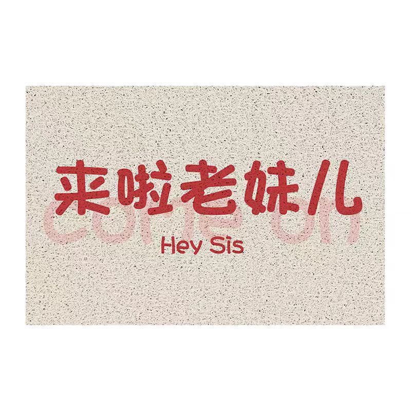 你空手来啊入户地垫pvc丝圈刮土蹭泥创意文字防滑耐脏加厚脚踏垫