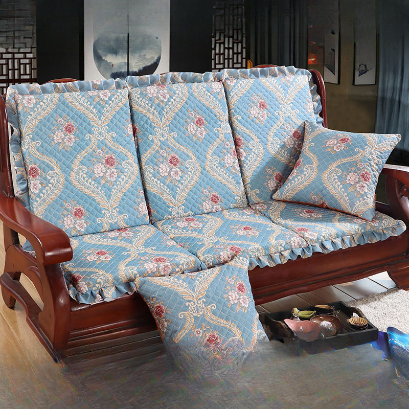 加厚防滑可拆卸四季通用实木沙发垫带靠背春秋椅垫老式木椅阅之宅