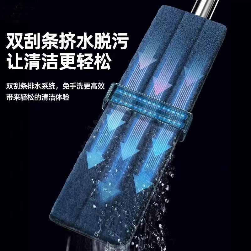 商用60免手洗干湿两用家居拖地拖把免手洗懒人擦地拖把