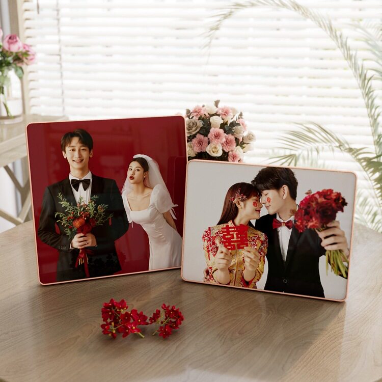 相框摆台照片打印婚纱照结婚照加相册洗相片做成感小桌摆