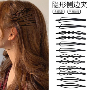 发夹黑色隐形一字夹侧边刘海头饰碎发神器发卡头发夹子女边夹卡子