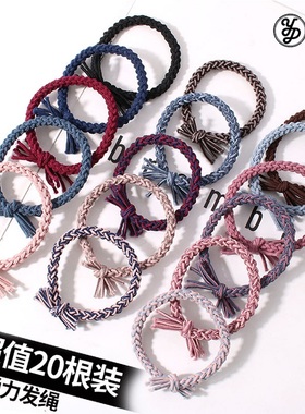 橡皮筋发圈女韩国可爱简约头绳小清新个性皮套编织新款发绳扎头发