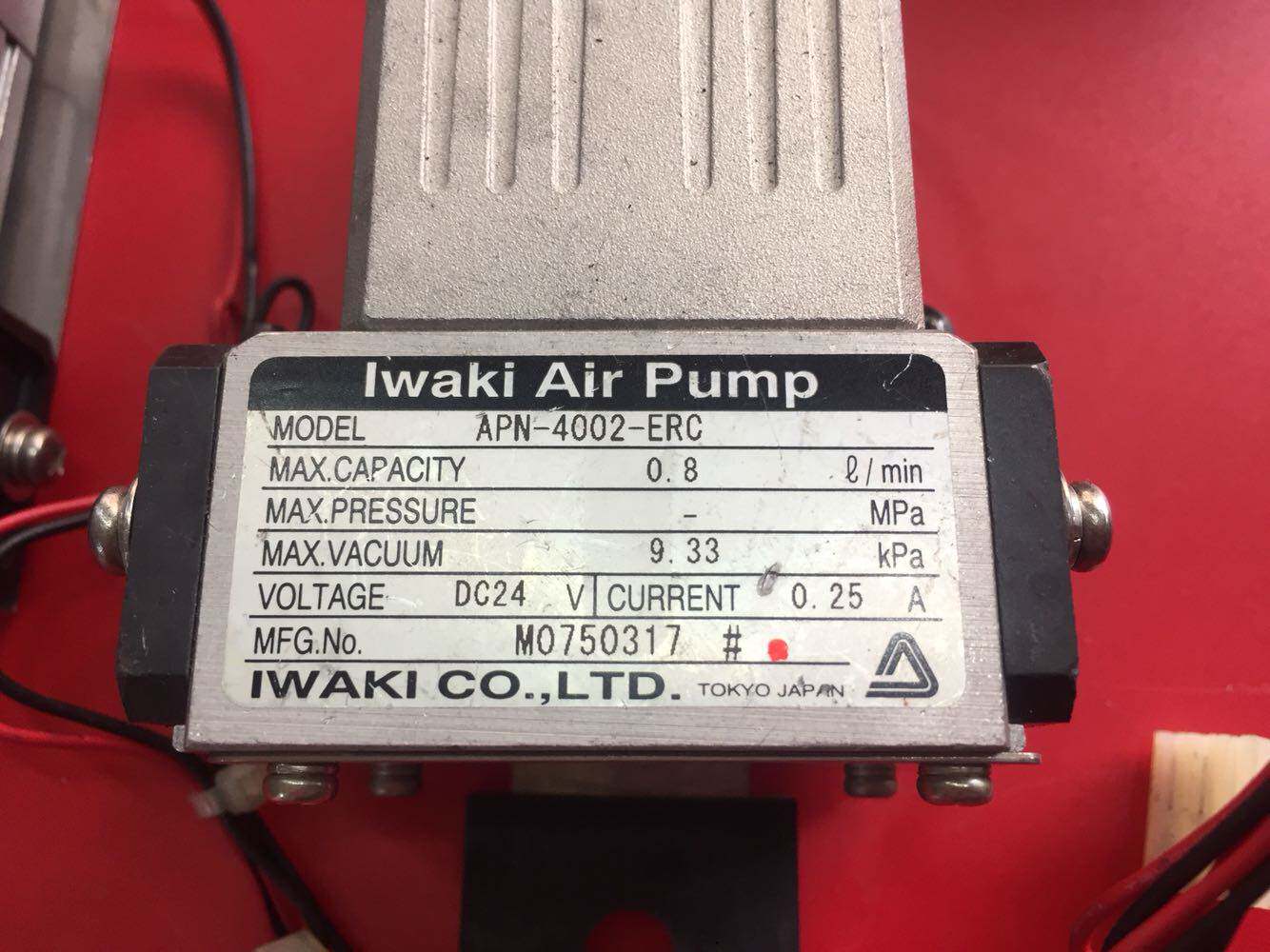 日本iwaki air pump apn-4002-erc微型真空泵24v 双头泵询价