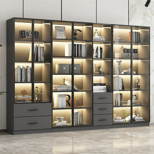 爱卡奇意式轻奢玻璃门书柜