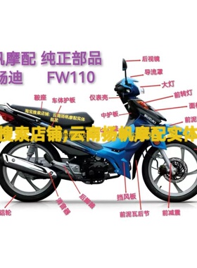 适用铃木畅迪FW110前挡风板护板外壳前面板壳车体护板侧盖弯梁车