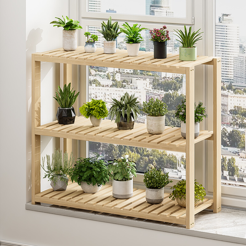 花架子实木多层h客厅落地式置物架阳台窗台台面多肉花盆植物摆放