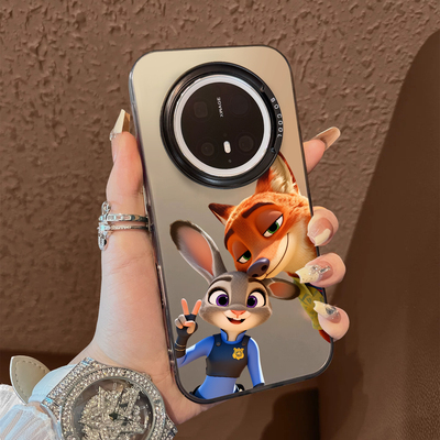 适用于华为mate80promax手机壳自拍尼克朱迪支架60简约50e系列彩银40+套新品30epro防摔男女款保护套70air