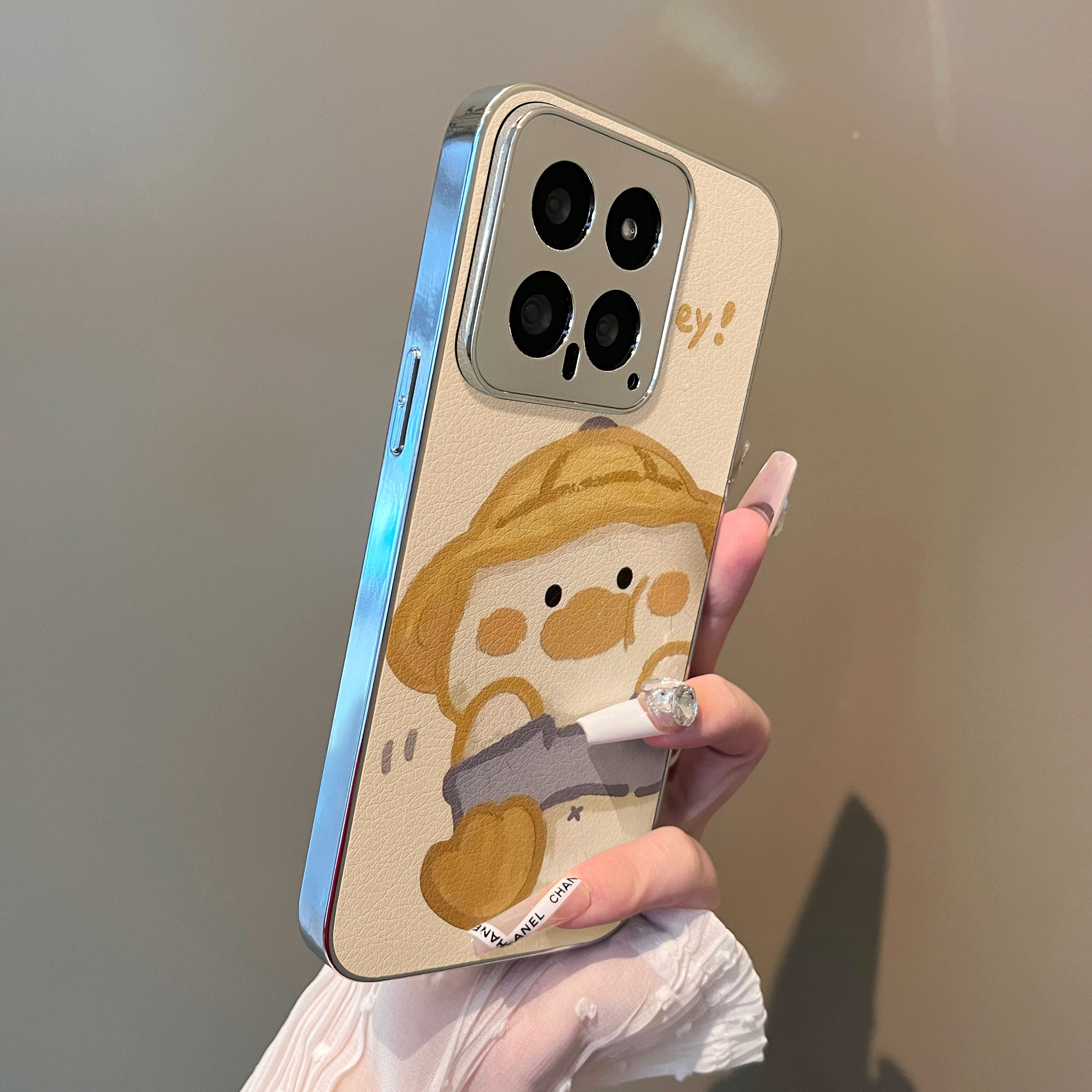 适用于红米k80pro手机壳黄油鸭支架小羊皮k50/60至尊全包防摔12turbo外新款note13/14proplus套70ultra