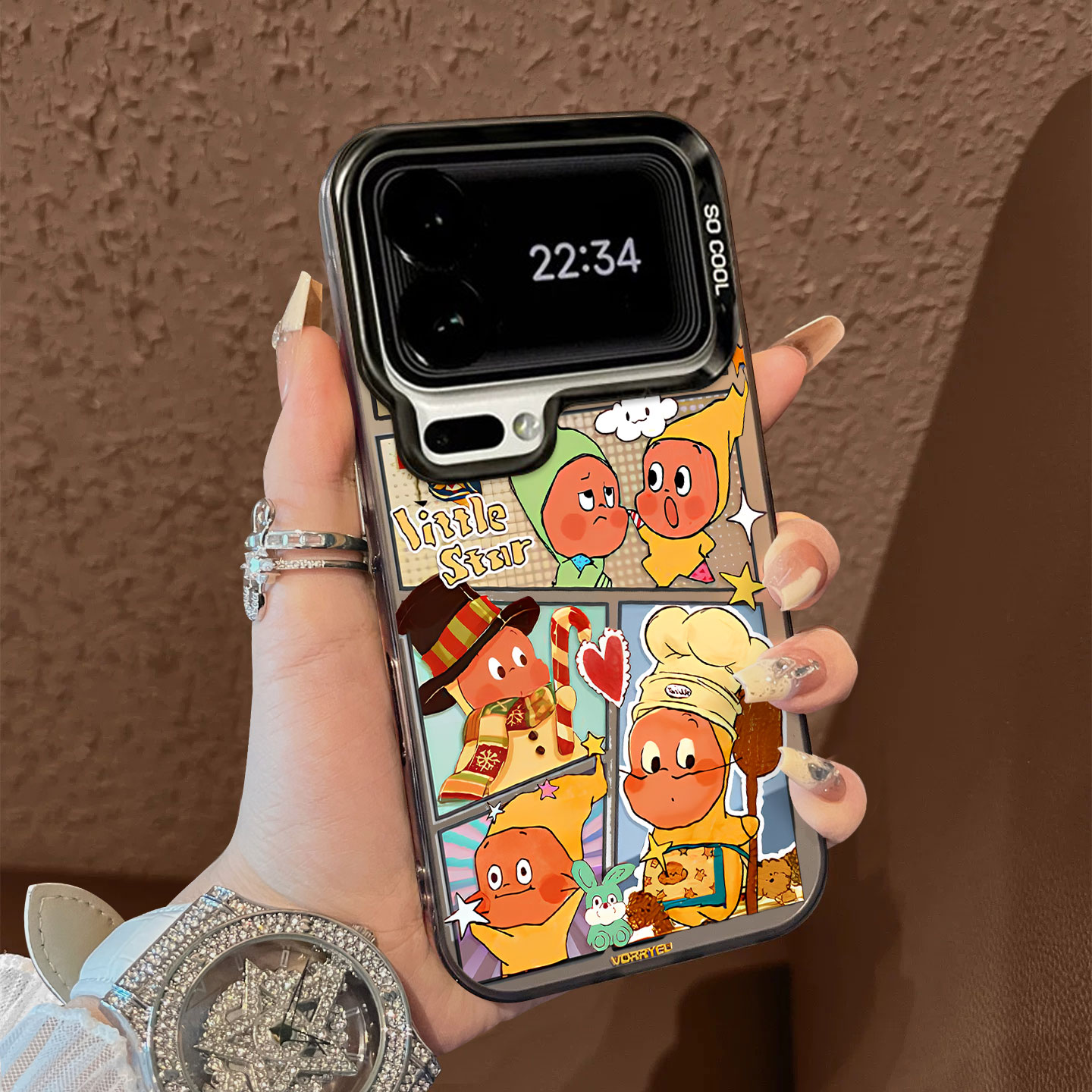 适用于小米17promax手机壳简约勺子拐杖兔小人彩银高级感12spro外全包11个性创意新款男女13套14/15ultra至尊