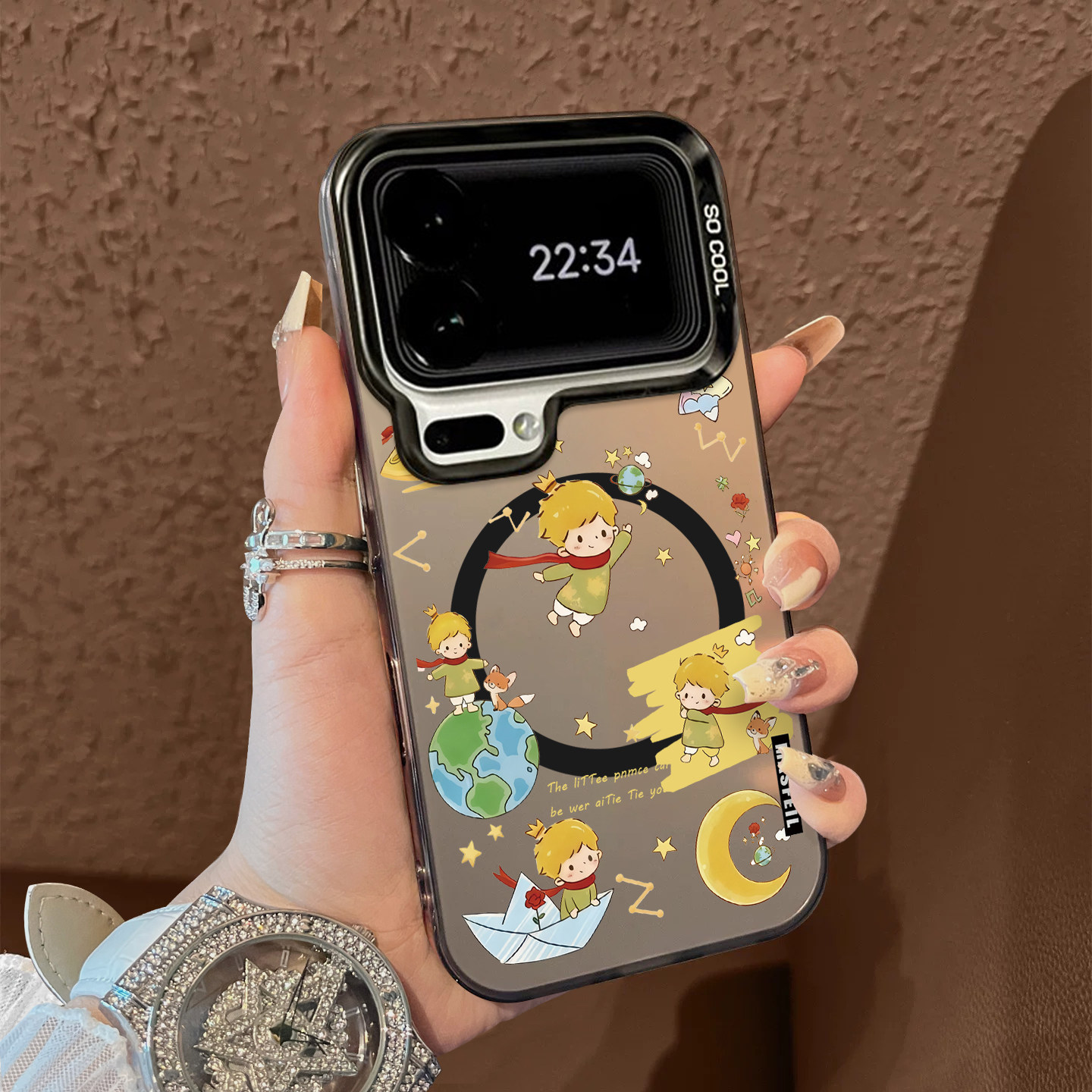 适用于小米17promax手机壳星月亮星球小人简约磁吸高级感12s外全包新款红米k60男女生13至尊套14ultra/15