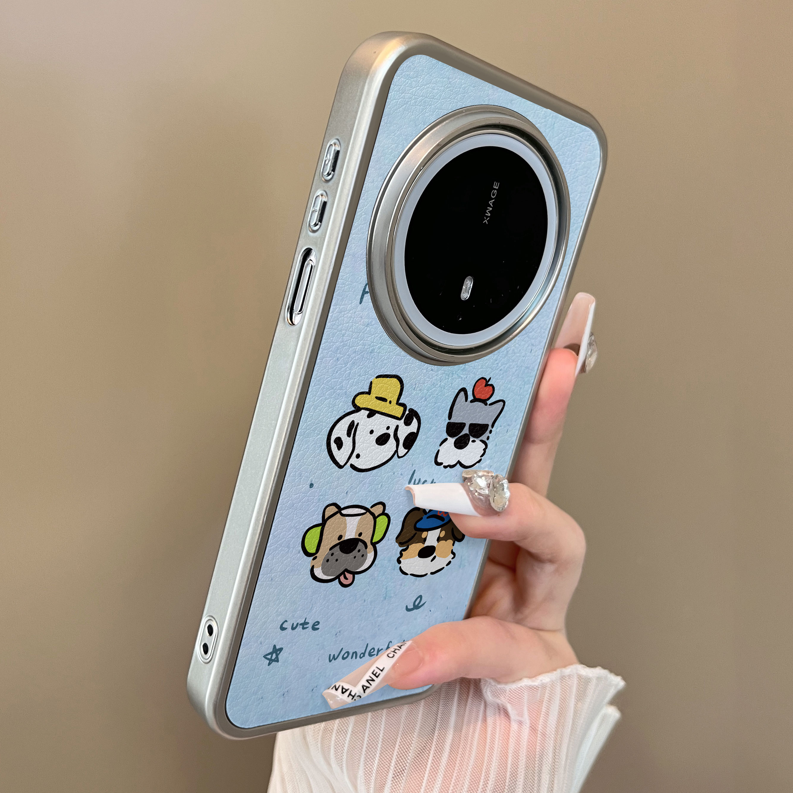 适用于华为mate70proplus手机壳斑点二哈狗二合一小羊皮60pro十支架简约新款50e套防摔男女生mate60pro+