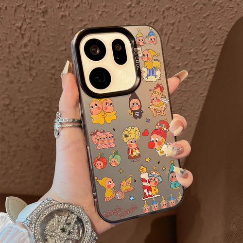 适用于OPPOFindx9pro手机壳彩色帽星星人支架彩银新品x7ultra至尊版男女款全包x6/x5防摔保护套简约findx8