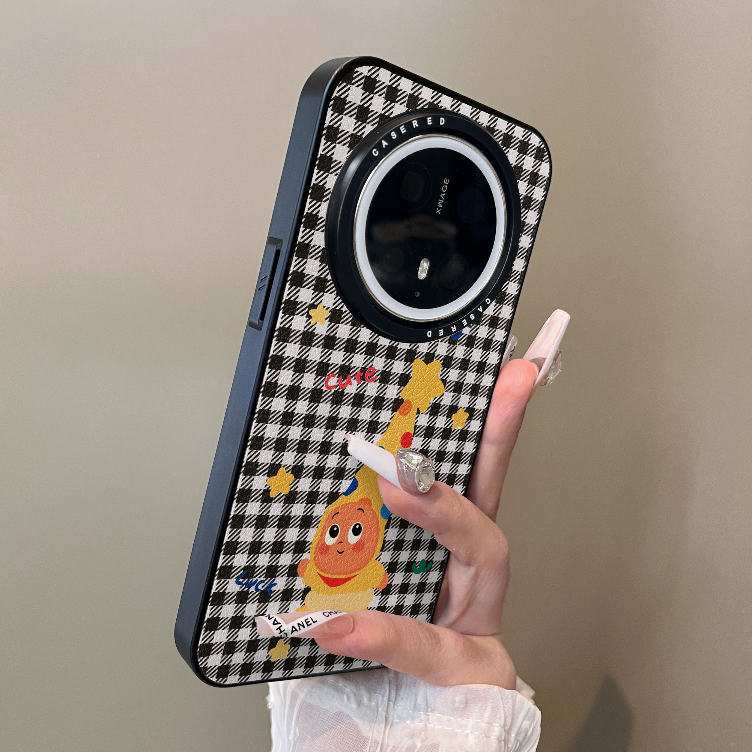适用于华为mate70proplus手机壳黄色长帽星星人刀锋60pro十小羊皮支架40简约新款50e套防摔男女生mate60pro+