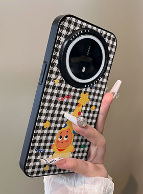 适用于华为mate80promax手机壳黄色长帽星星人刀锋70pro十小羊皮支架40简约新款50e套防摔男女生mate60pro+