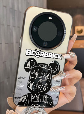 适用于华为mate60pro手机壳高级感黑色暴力熊简约50e创意个性彩银40+套新品30epro防摔男女款保护套60pro十