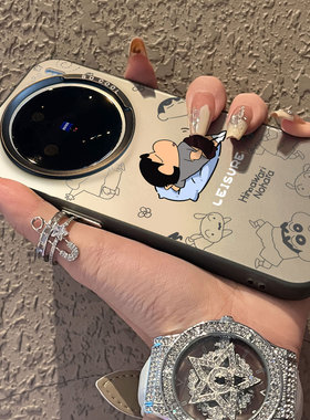 适用于vivox300pro手机壳支架躺平男孩x100ultra新品80男女款90s彩银60全包70防摔套x200promini