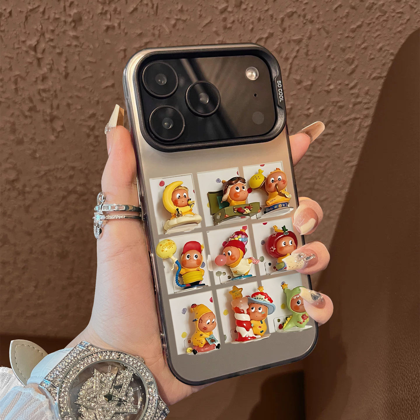 适用于苹果17promax手机壳九宫格星星人16e支架高级感15/13彩银12套新品xr防摔xs男女款17air保护套iPhone14